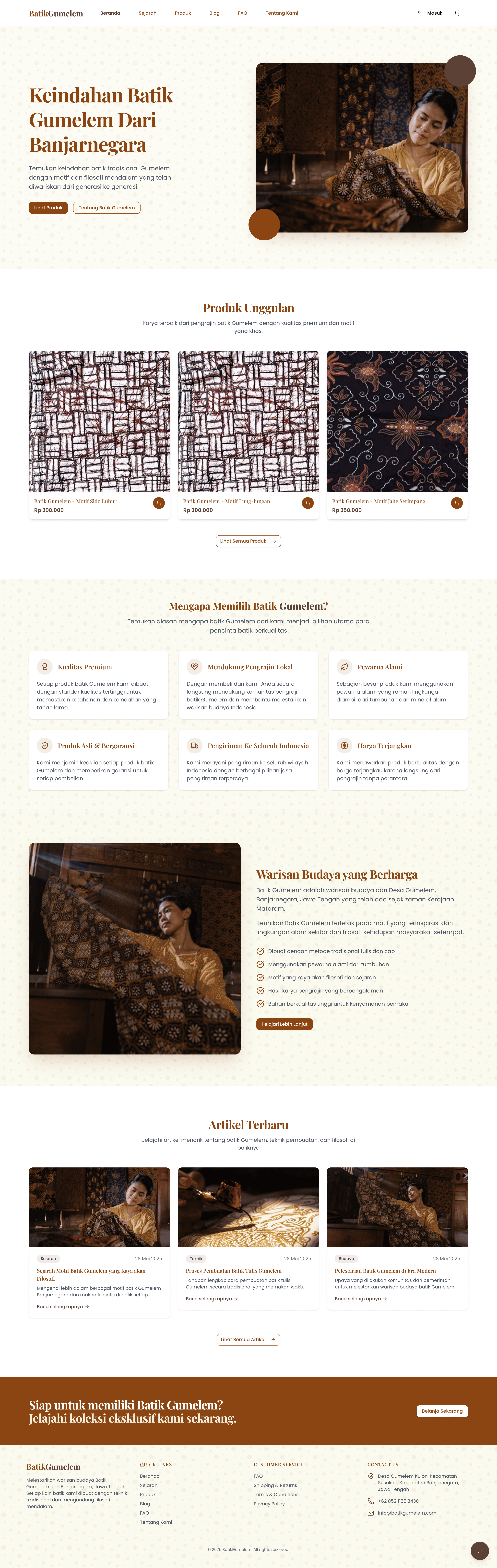 Batik Gumelem — Advanced E-Commerce Ecosystem visualization 1