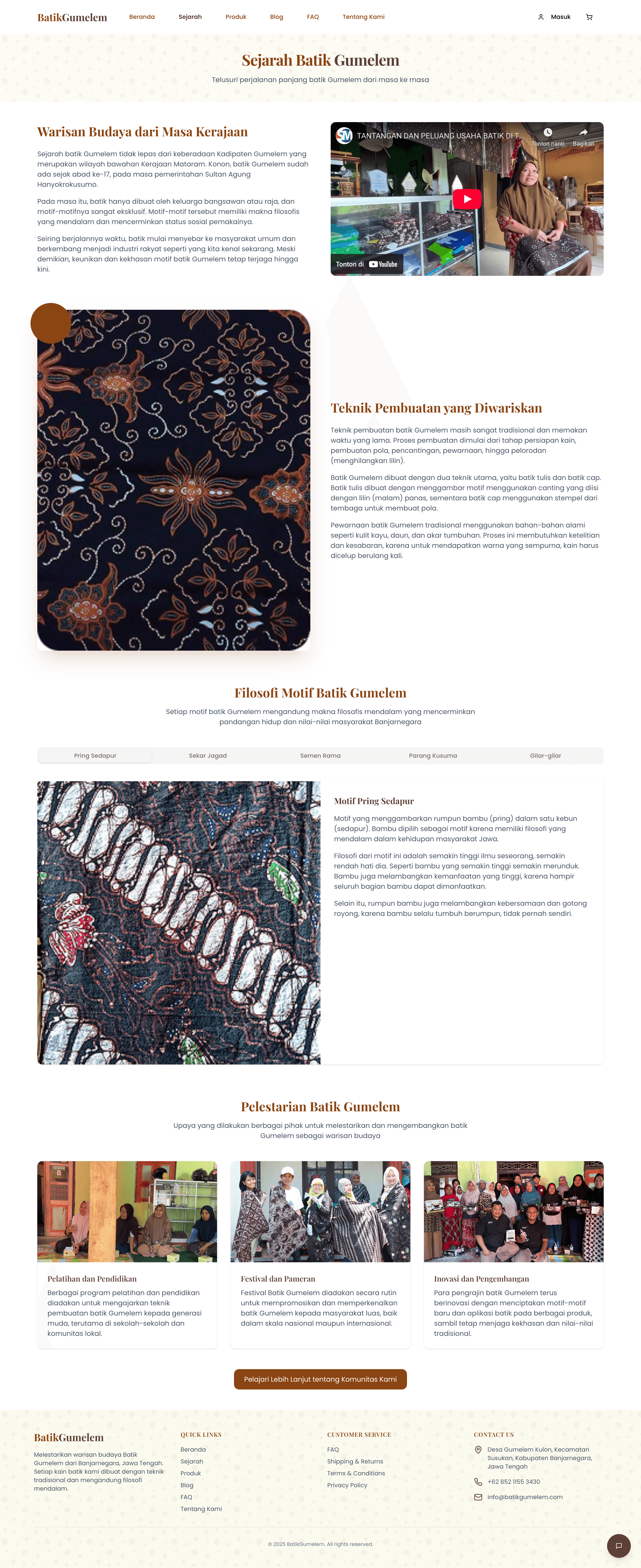 Batik Gumelem — Advanced E-Commerce Ecosystem visualization 3